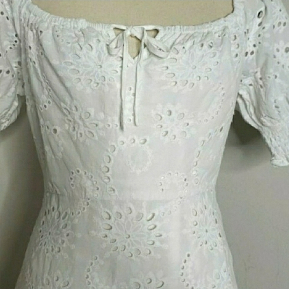 7 For All Mankind White Eyelet Dress - Picture 7 of 7